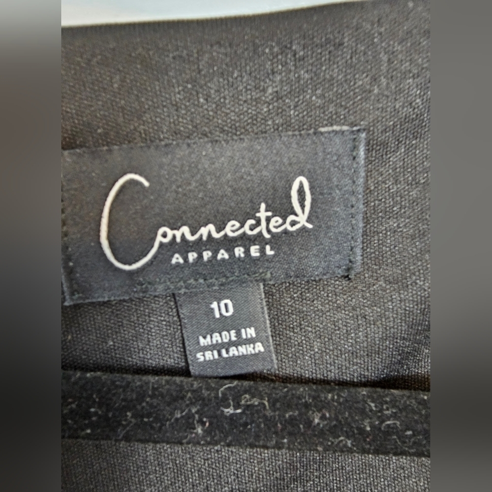 CONNECTED Apparel Size 10 3/4 length bell sleeve pleated ruched waist dress NWT - Picture 4 of 7